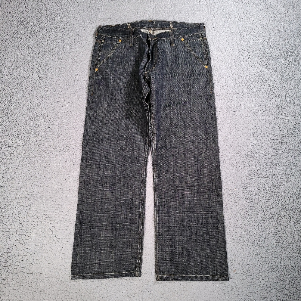 Levis 514 Jeans Mens 36x30 Selvedge Raw Denim Slim Straight Two Horse Brand